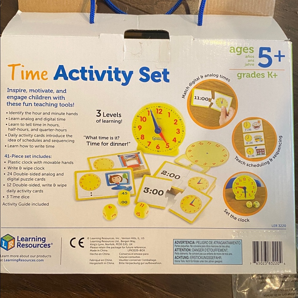 Learning Resources Time Activity Set - Yellow - Picture 5 of 6